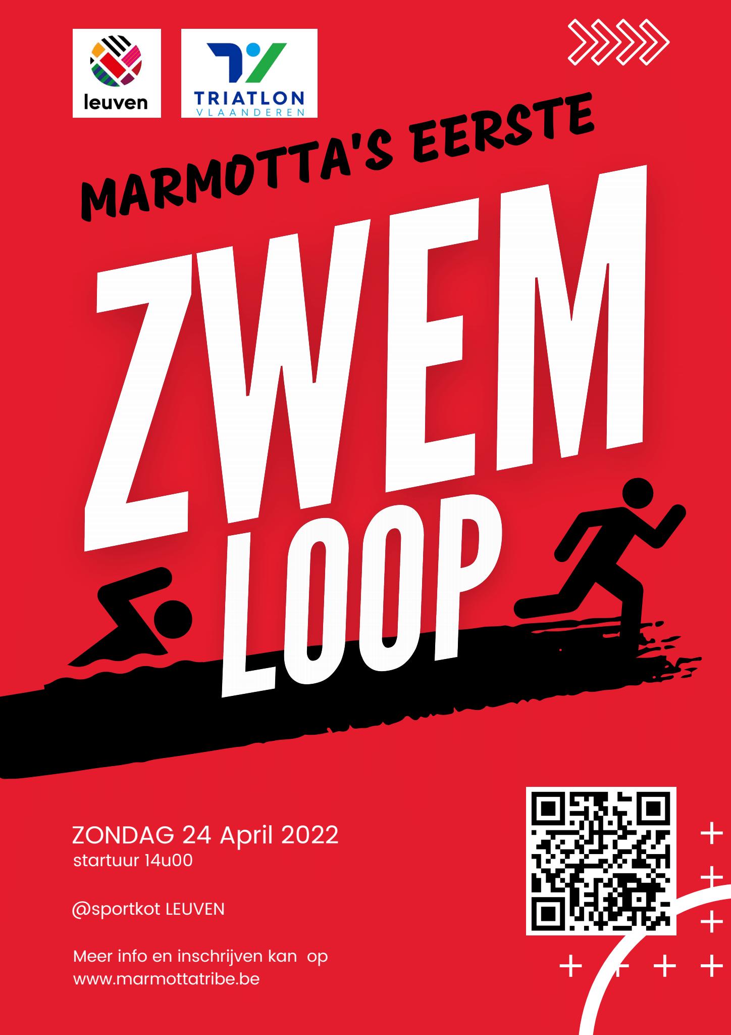 zwemloop flyer